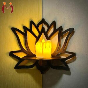 Lotus Shape Corner Buttefly Stylish Wall Shelves, Pack Of 3 Modern Home Decore