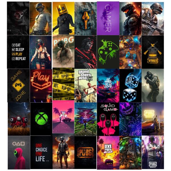 40 Pcs Gaming Wall Stickers - Creative Self-Adhesive Home Decor - Image 4