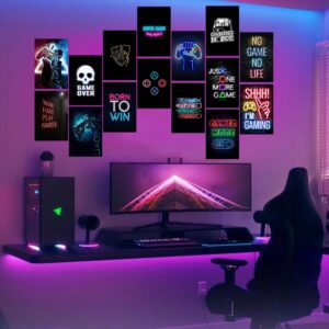 40 Pcs Gaming Wall Stickers - Creative Self-Adhesive Home Decor