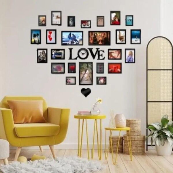 Beautiful Love Frame Laminated Shee Clock - Image 4