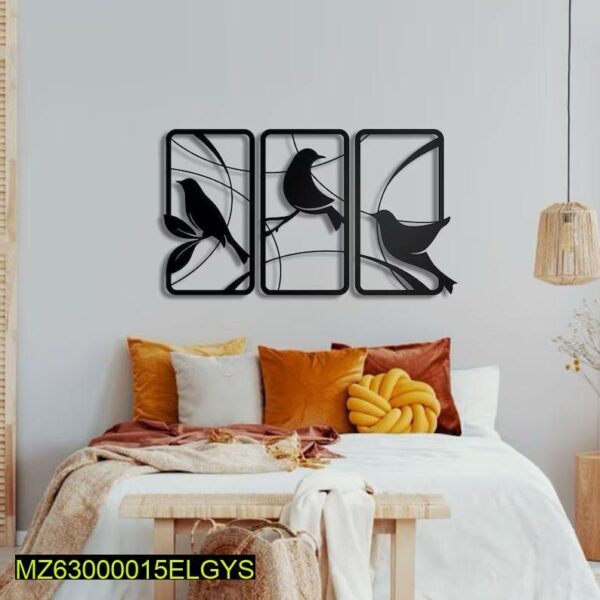 Birds Style Wooden Wall Decor, Pack Of 3 - Image 2