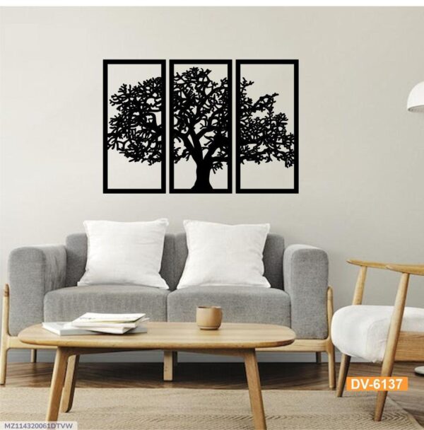 3D Wooden Tree Stylish Abstract Art Wall Art – Modern Home Decore - Image 2