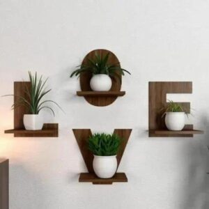 Stylish MDF Wood Shelves Wall Art – Modern Home Decore