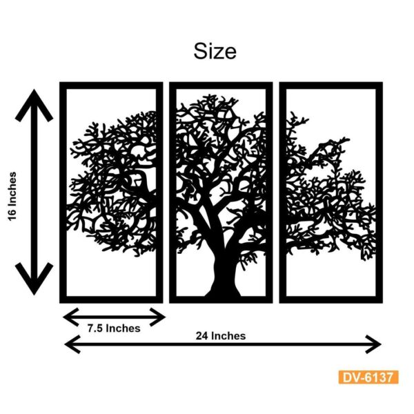 3D Wooden Tree Stylish Abstract Art Wall Art – Modern Home Decore - Image 3