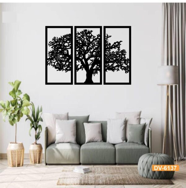 3D Wooden Tree Stylish Abstract Art Wall Art – Modern Home Decore - Image 4