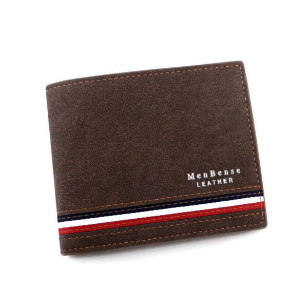 New Fashion Men's Short Wallet Personalized Men's Coin Purse Silk Screen Printed Wallet Men's Frosted Clutch Wallet - Image 2