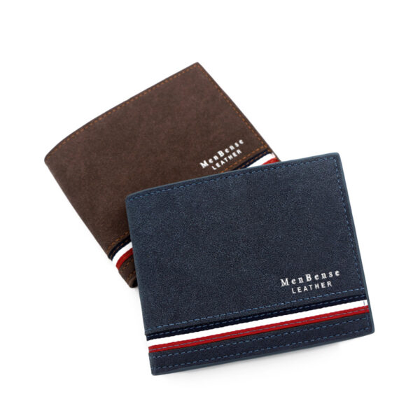 New Fashion Men's Short Wallet Personalized Men's Coin Purse Silk Screen Printed Wallet Men's Frosted Clutch Wallet - Image 6