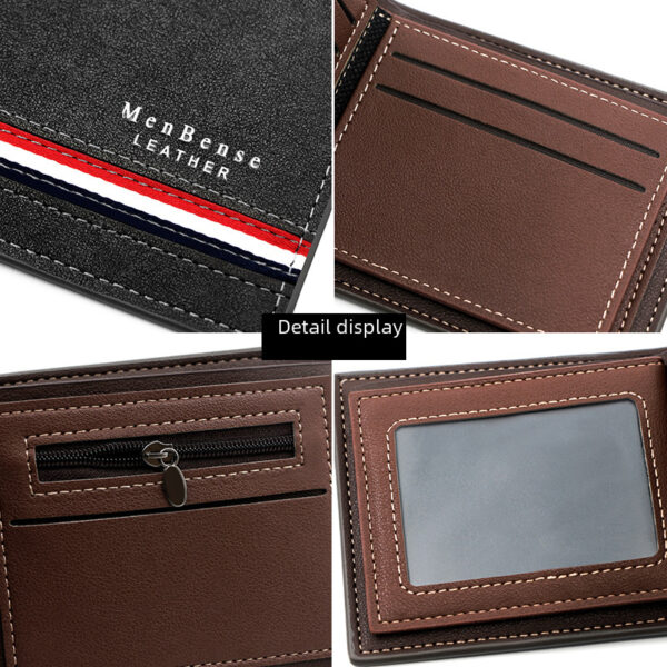 New Fashion Men's Short Wallet Personalized Men's Coin Purse Silk Screen Printed Wallet Men's Frosted Clutch Wallet - Image 7