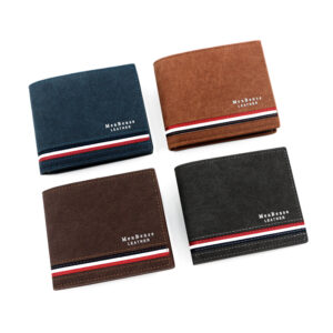 New Fashion Men's Short Wallet Personalized Men's Coin Purse Silk Screen Printed Wallet Men's Frosted Clutch Wallet