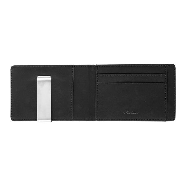 Korean Style Hot Saffiano Short Men's Gold Clip Stainless Steel Wallet Men's Credit Card ID Bag European and American Men's Bag - Image 3