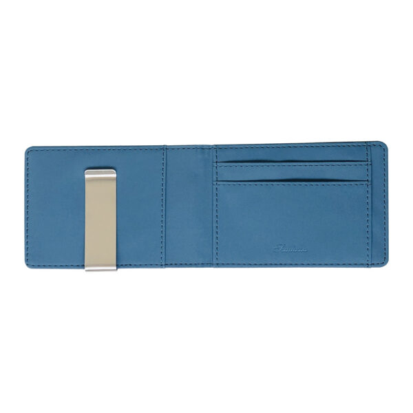 Korean Style Hot Saffiano Short Men's Gold Clip Stainless Steel Wallet Men's Credit Card ID Bag European and American Men's Bag - Image 4