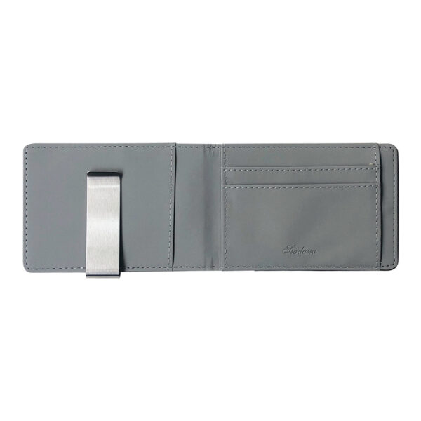 Korean Style Hot Saffiano Short Men's Gold Clip Stainless Steel Wallet Men's Credit Card ID Bag European and American Men's Bag - Image 5