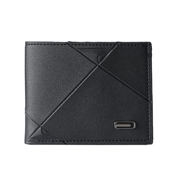New Men's Wallet Men's Short Multi-Card Stylish Casual Wallet Men's Youth Thin Three-fold Cross Soft Wallet - Image 3