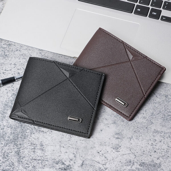 New Men's Wallet Men's Short Multi-Card Stylish Casual Wallet Men's Youth Thin Three-fold Cross Soft Wallet - Image 7