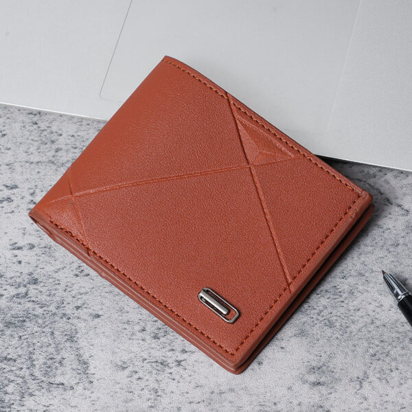 New Men's Wallet Men's Short Multi-Card Stylish Casual Wallet Men's Youth Thin Three-fold Cross Soft Wallet - Image 8