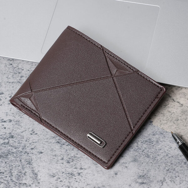 New Men's Wallet Men's Short Multi-Card Stylish Casual Wallet Men's Youth Thin Three-fold Cross Soft Wallet - Image 9