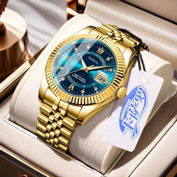 New in stock men's non-mechanical quartz log watch fashion casual luminous high-end high-value foreign trade wholesale - Image 2
