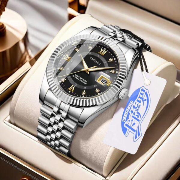 New in stock men's non-mechanical quartz log watch fashion casual luminous high-end high-value foreign trade wholesale - Image 5