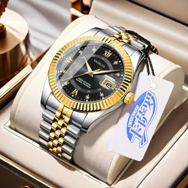 New in stock men's non-mechanical quartz log watch fashion casual luminous high-end high-value foreign trade wholesale - Image 8