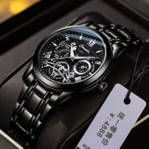 Cross-border foreign trade hollow men's watches men's waterproof luminous calendar AliExpress shrimp skin shake sound fast hand a generation of hair