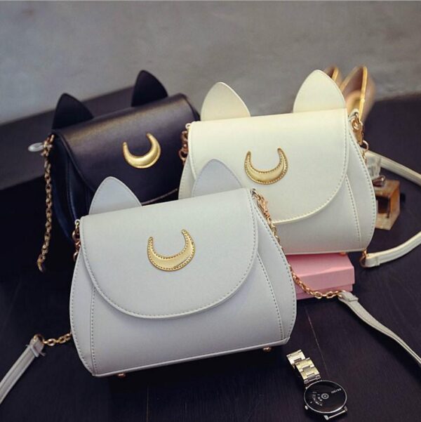 Popular Women's Bag 2025 Summer New Fashionable Japanese Style Sailor Warrior Bag Luna Kitten Casual Shoulder Crossbody Bag - Image 7