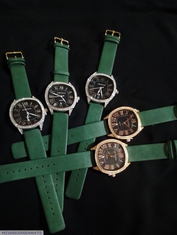 Women's Quartz Analogue Watch - 1 Pc, Leather Strap - Image 4