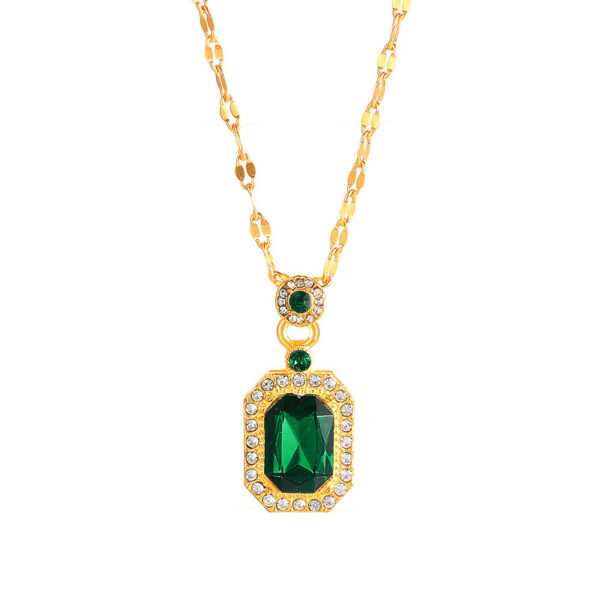 Europe and the United States cross-border explosions ruby jewelry three-piece set earrings ring necklace combination fashion factory wholesale - Image 6