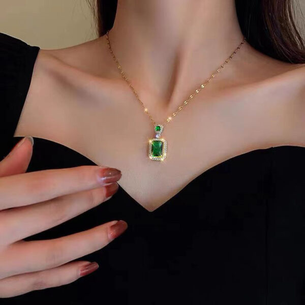 Europe and the United States cross-border explosions ruby jewelry three-piece set earrings ring necklace combination fashion factory wholesale - Image 8