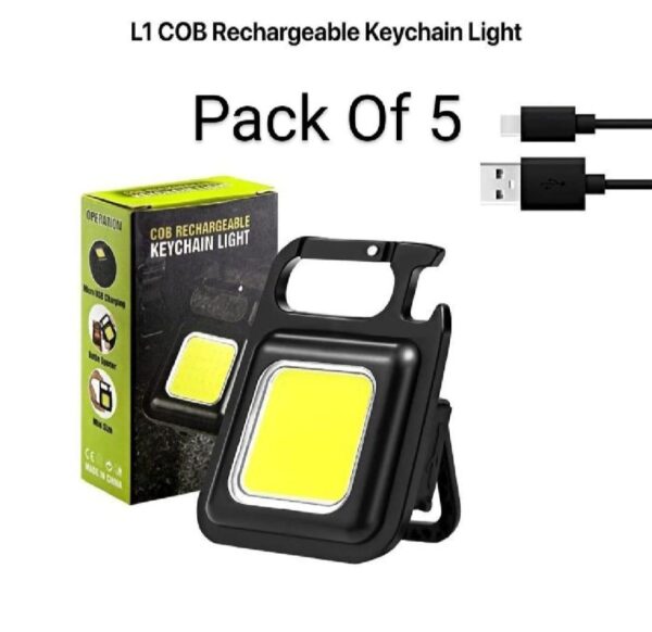 Multifunctional Mini LED Flashlight Keychain -  Pack Of 5 - Image 3