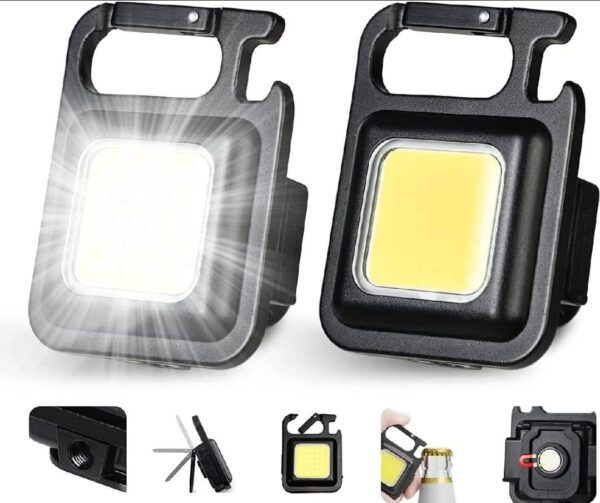 Multifunctional Mini LED Flashlight Keychain -  Pack Of 5 - Image 7