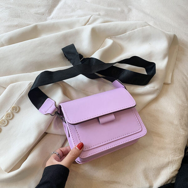 New Small Bag Women's 2025 Spring New Trendy ins All-match Wide Shoulder Strap Small Square Bag Retro Shoulder Crossbody Bag - Image 2