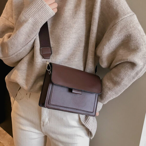 New Small Bag Women's 2025 Spring New Trendy ins All-match Wide Shoulder Strap Small Square Bag Retro Shoulder Crossbody Bag - Image 10