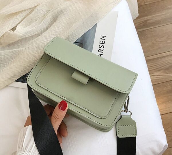 New Small Bag Women's 2025 Spring New Trendy ins All-match Wide Shoulder Strap Small Square Bag Retro Shoulder Crossbody Bag - Image 11