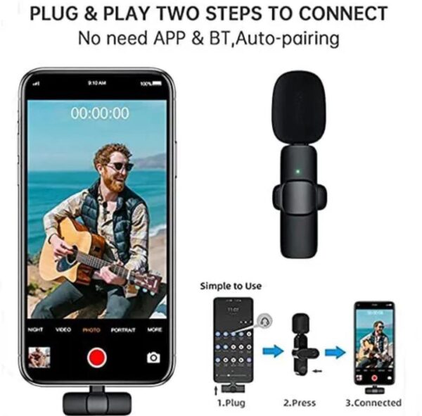 K8 Wireless 3 in 1 Noise Reduction Microphone - Image 7
