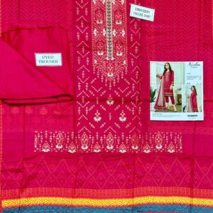 2 Pcs Women,s Unsitiched Printed Suit