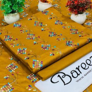 2 pcs Women’s Unstitched Embroidered Suit