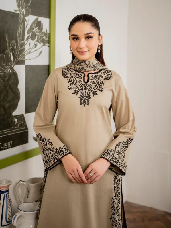 3 Pcs Women,s Unsitiched Embroidered Suit