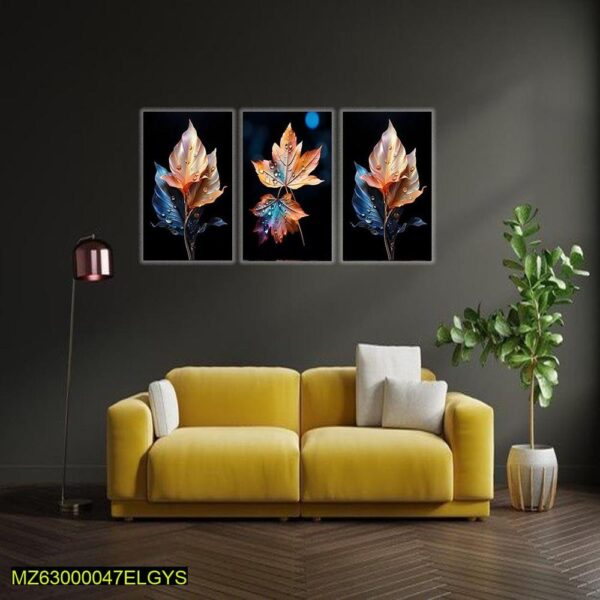 Modern 3D Art Wooden Wall Hanging Frame, Pack Of 3 - Image 3