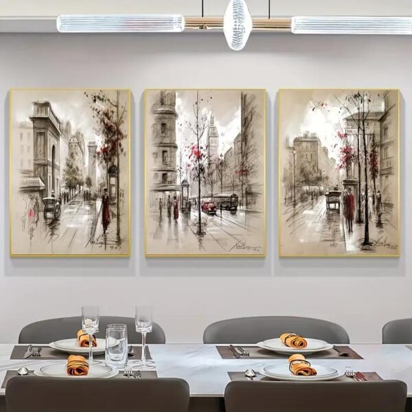Stunning 3 Pcs Abstract Art Wall Art & Paintings For Vibrant Home Decor - Image 2