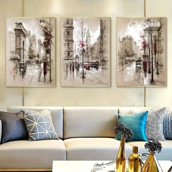 Stunning 3 Pcs Abstract Art Wall Art & Paintings For Vibrant Home Decor - Image 6