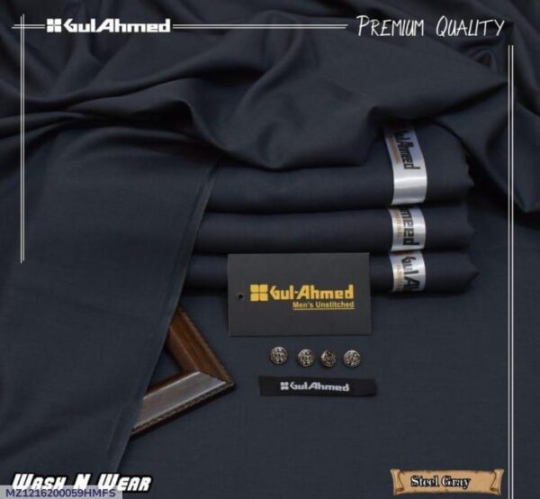 Men’s Unstitched Wool Plain Suit - Image 2