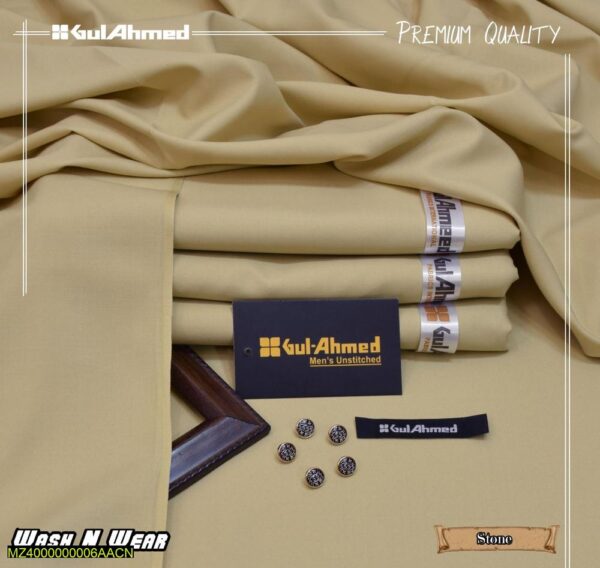 Men’s Unstitched Wash And Wear Plain Suit