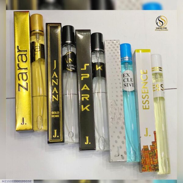 J. Pen Long Lasting Fragrance Pocket Perfume Set -5 Pcs Unisex Black Liquid Perfume - Image 2