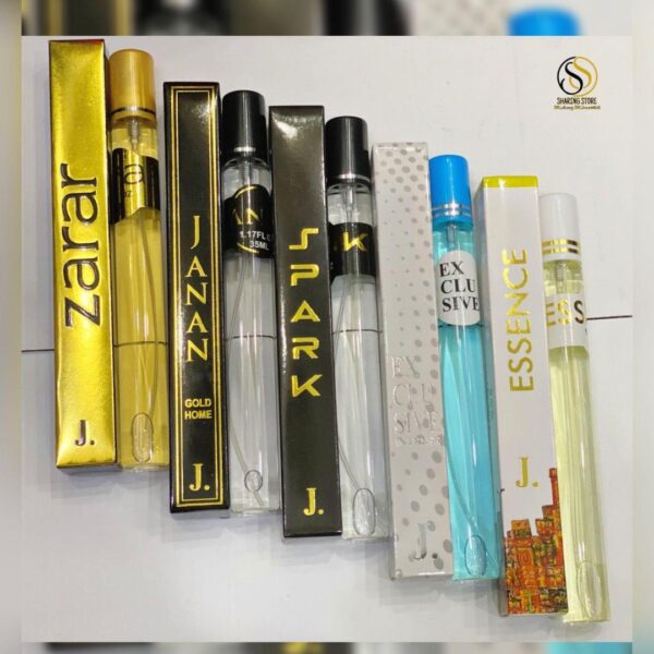 J. Pen Long Lasting Fragrance Pocket Perfume Set -5 Pcs Unisex Black Liquid Perfume - Image 6