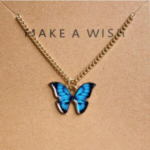 Butterfly Hanging Gold Plated Artificial Set - 3 Pcs Unique Design for Women