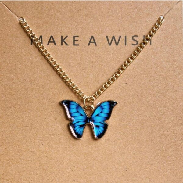Butterfly Hanging Gold Plated Artificial Set - 3 Pcs Unique Design for Women