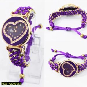 Bracelet Heart Shape Watch For Girls & Woman