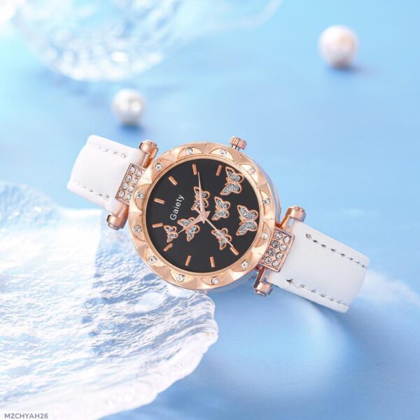 New TikTok Popular Women's Watch Fashion Personality Simple Watch Butterfly Digital Belt Watch suit - Image 2