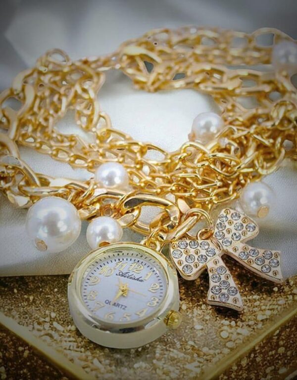 Fancy Pearl Bracelet Watch - Image 2