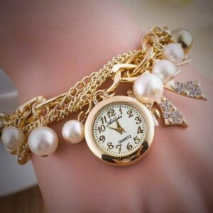 Fancy Pearl Bracelet Watch